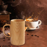 Maxbell Tea Cup Water Cup Smooth Coffee Cup Vintage Juice Drink Mug Solid Wooden Mug 150ml