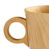Maxbell Tea Cup Water Cup Smooth Coffee Cup Vintage Juice Drink Mug Solid Wooden Mug 300ml