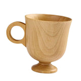 Maxbell Tea Cup Water Cup Smooth Coffee Cup Vintage Juice Drink Mug Solid Wooden Mug 300ml