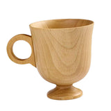 Maxbell Tea Cup Water Cup Smooth Coffee Cup Vintage Juice Drink Mug Solid Wooden Mug 300ml