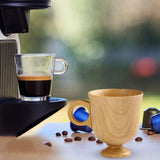 Maxbell Tea Cup Water Cup Smooth Coffee Cup Vintage Juice Drink Mug Solid Wooden Mug 300ml