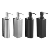 Maxbell Soap Dispenser Stainless Steel 1 Piece for Hotel Countertop Dishwashing Soap Silver Round