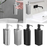 Maxbell Soap Dispenser Stainless Steel 1 Piece for Hotel Countertop Dishwashing Soap Silver Round