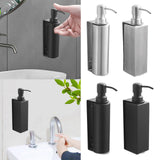 Maxbell Soap Dispenser Stainless Steel 1 Piece for Hotel Countertop Dishwashing Soap Silver Round