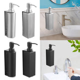 Maxbell Soap Dispenser Stainless Steel 1 Piece for Hotel Countertop Dishwashing Soap Silver Round