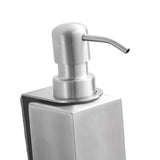 Maxbell Soap Dispenser Stainless Steel 1 Piece for Hotel Countertop Dishwashing Soap Silver Square