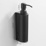 Maxbell Soap Dispenser Stainless Steel 1 Piece for Hotel Countertop Dishwashing Soap Black Round