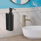 Maxbell Soap Dispenser Stainless Steel 1 Piece for Hotel Countertop Dishwashing Soap Black Round