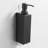 Maxbell Soap Dispenser Stainless Steel 1 Piece for Hotel Countertop Dishwashing Soap Black Square