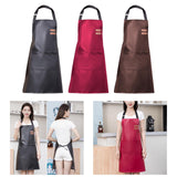 Maxbell Chef Apron with Large Pocket Waterproof Apron for DIY Painting Washing Women Black