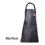 Maxbell Chef Apron with Large Pocket Waterproof Apron for DIY Painting Washing Women Black