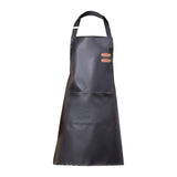 Maxbell Chef Apron with Large Pocket Waterproof Apron for DIY Painting Washing Women Black