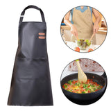 Maxbell Chef Apron with Large Pocket Waterproof Apron for DIY Painting Washing Women Black