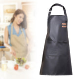 Maxbell Chef Apron with Large Pocket Waterproof Apron for DIY Painting Washing Women Black