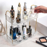 Maxbell Kitchen under Sink Standing Rack Vanity Counter Organizer Shelf for Lipstick 2 Tier Clear