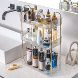 Maxbell Kitchen under Sink Standing Rack Vanity Counter Organizer Shelf for Lipstick 3 Tier Clear
