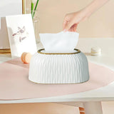 Maxbell Tissue Box Holder Dryer Sheet Dispenser for Home Bathroom Vanity Living Room White