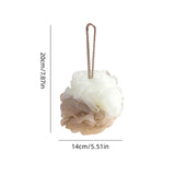 Maxbell Shower Loofah Soft Hanging Comfortable Shower Ball for Travel Hotel Bathroom Khaki