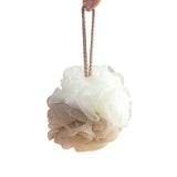 Maxbell Shower Loofah Soft Hanging Comfortable Shower Ball for Travel Hotel Bathroom Khaki