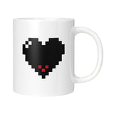 Maxbell Color Changing Cup Water Cup Personality Porcelain Large Ceramic Mugs Heart