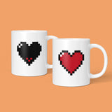 Maxbell Color Changing Cup Water Cup Personality Porcelain Large Ceramic Mugs Heart