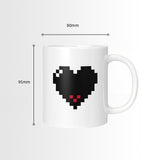 Maxbell Color Changing Cup Water Cup Personality Porcelain Large Ceramic Mugs Heart