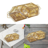 Maxbell Glass Snack Platter Simple Serving Plates for Party Entertaining Living Room 5 Compartments