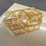 Maxbell Glass Snack Platter Simple Serving Plates for Party Entertaining Living Room 5 Compartments