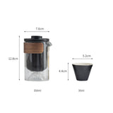 Maxbell Travel Tea Set Small Portable with Case Teaware for Parties Tea Lover Family Black