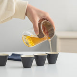 Maxbell Travel Tea Set Small Portable with Case Teaware for Parties Tea Lover Family Black