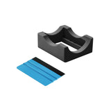 Maxbell Silicone Cup Cradle with Slot & Felt Edge Squeegee for Mug Crafts Making Can Black