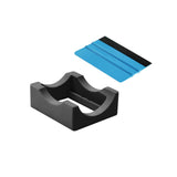 Maxbell Silicone Cup Cradle with Slot & Felt Edge Squeegee for Mug Crafts Making Can Black