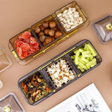 Maxbell Fruit plate Serving Bowls Fruit Platter for Candy Veggies Party Supply grey and 3 grids