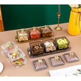 Maxbell Fruit plate Serving Bowls Fruit Platter for Candy Veggies Party Supply grey and 3 grids