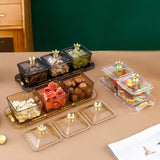 Maxbell Fruit plate Serving Bowls Fruit Platter for Candy Veggies Party Supply grey and 3 grids