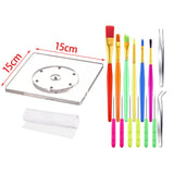 Maxbell 16Pcs Cookie Decorating Kit Acrylic Cookie Turntable for Easter Party Pastry