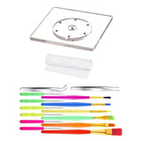 Maxbell 16Pcs Cookie Decorating Kit Acrylic Cookie Turntable for Easter Party Pastry