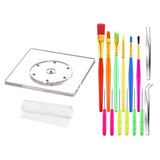 Maxbell 16Pcs Cookie Decorating Kit Acrylic Cookie Turntable for Easter Party Pastry