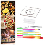 Maxbell 16Pcs Cookie Decorating Kit Acrylic Cookie Turntable for Easter Party Pastry