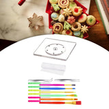 Maxbell 16Pcs Cookie Decorating Kit Acrylic Cookie Turntable for Easter Party Pastry