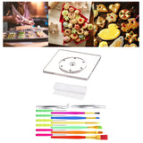 Maxbell 16Pcs Cookie Decorating Kit Acrylic Cookie Turntable for Easter Party Pastry