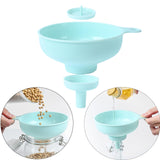 Maxbell Kitchen Funnels Easy to Clean Durable Hangable Detachable Large Small Funnel Color box