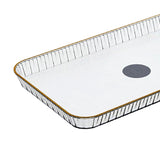 Maxbell Rectangle Serving Tray Storage Makeup Fruit Plate for Dessert Fruit Veggies Transparent