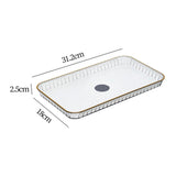 Maxbell Rectangle Serving Tray Storage Makeup Fruit Plate for Dessert Fruit Veggies Transparent