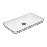Maxbell Rectangle Serving Tray Storage Makeup Fruit Plate for Dessert Fruit Veggies Transparent