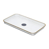 Maxbell Rectangle Serving Tray Storage Makeup Fruit Plate for Dessert Fruit Veggies Transparent