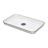 Maxbell Rectangle Serving Tray Storage Makeup Fruit Plate for Dessert Fruit Veggies Transparent