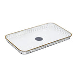 Maxbell Rectangle Serving Tray Storage Makeup Fruit Plate for Dessert Fruit Veggies Transparent