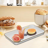 Maxbell Rectangle Serving Tray Storage Makeup Fruit Plate for Dessert Fruit Veggies Transparent