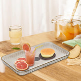Maxbell Rectangle Serving Tray Storage Makeup Fruit Plate for Dessert Fruit Veggies Transparent
